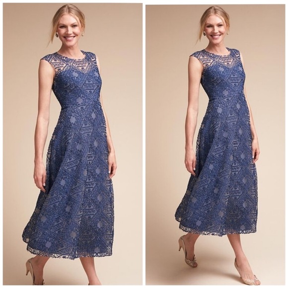BHLDN Anthropologie Sara Emanuel Blue Presley Maxi Dress - Picture 9 of 9